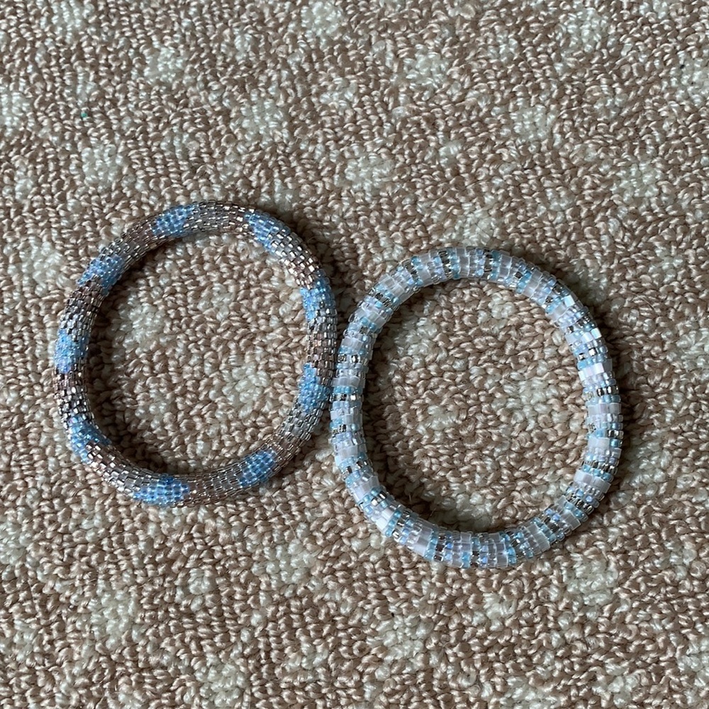 Blue Beaded Bracelets